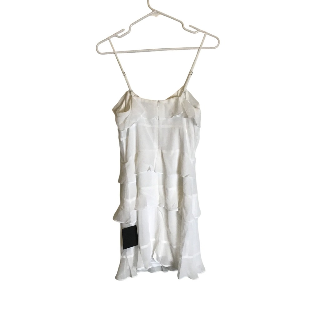 Lulus Women's White Terrifically Trendy Tiered Ruffled Mini Dress Size S NWT - Picture 6 of 11